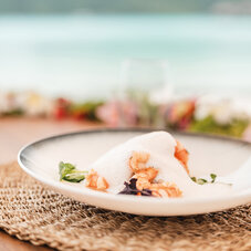 Blue shrimps sautéed in re'a tahiti