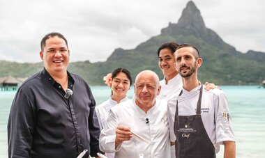 Multi-starred chef Thierry Marx and Tahitian chef Teao Maiarii 