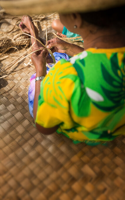 Air Tahiti Nui Rurutu artisanant culture tressage BThouard